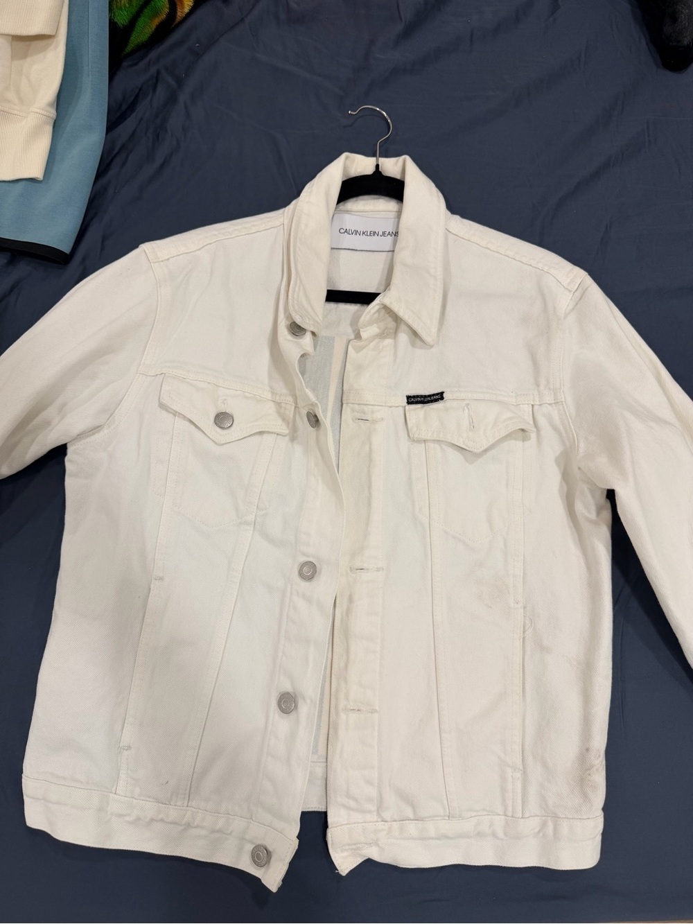 Calvin Klein Jeans White Denim Trucker Jacket
